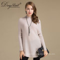 Atacado Handmade Patterns Knit High Neck Wool Sweater para mulheres jovens